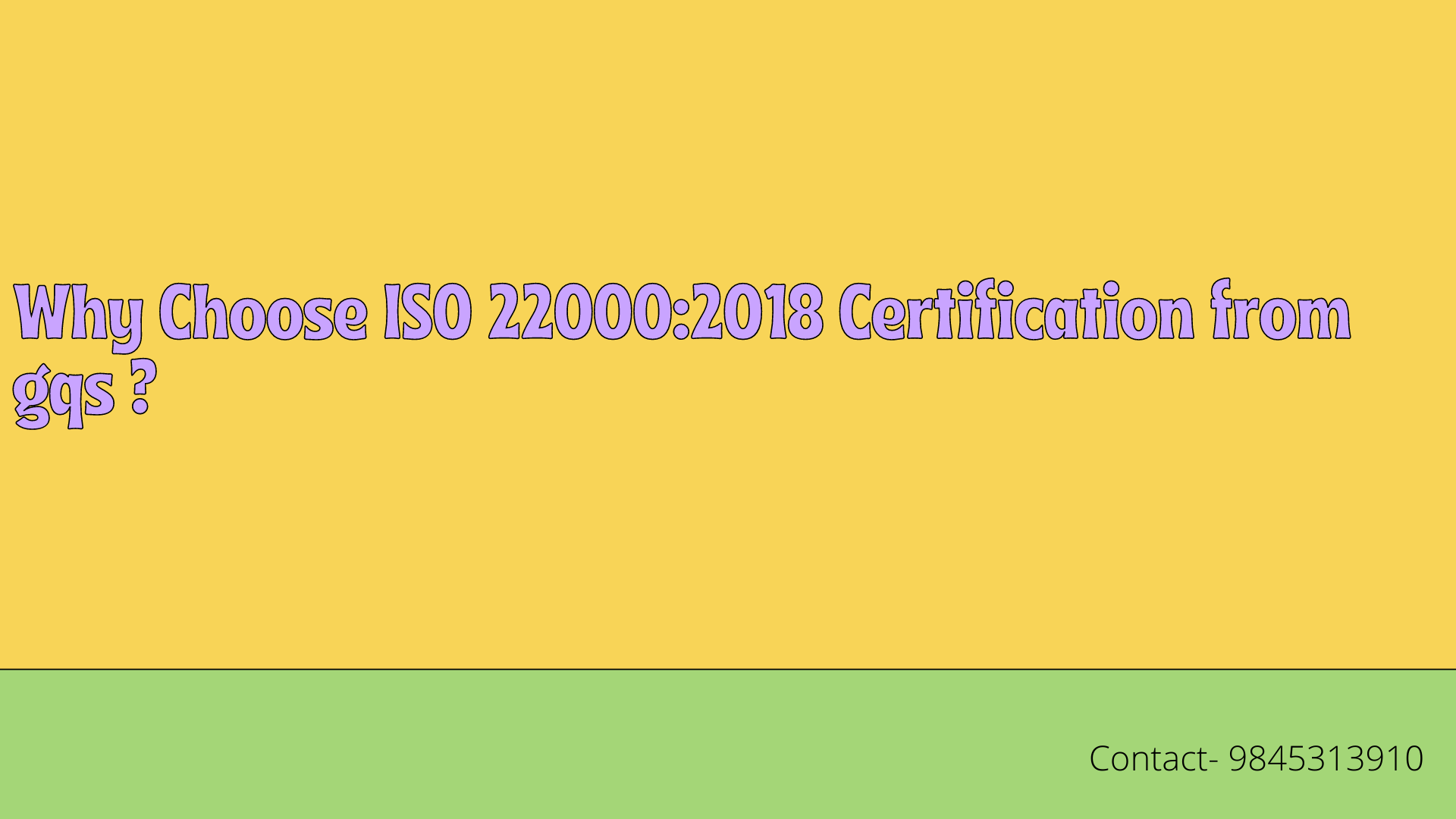Why Choose ISO 220002018 Certification from gqs