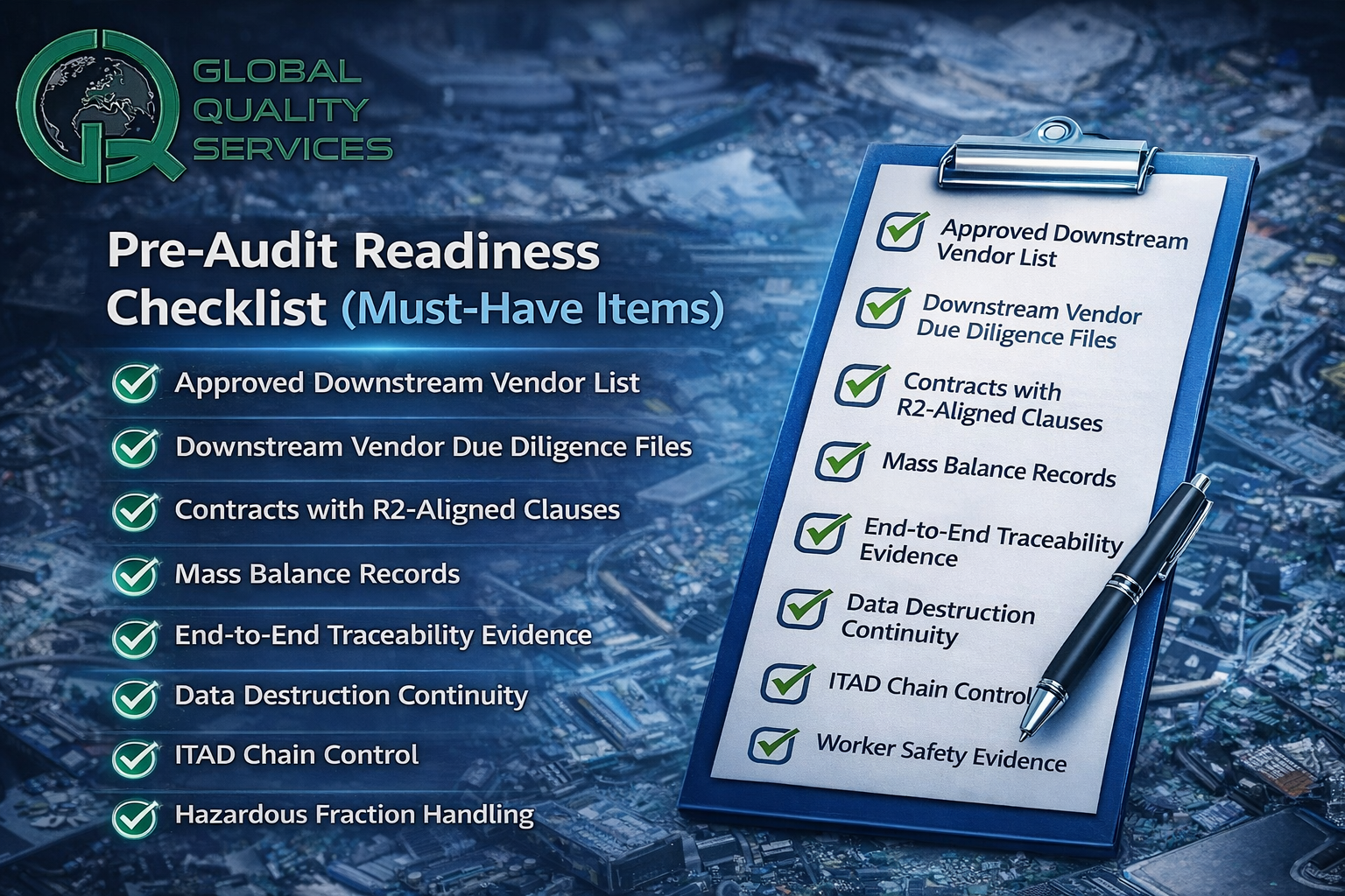 Pre-Audit Readiness Checklist (Must-Have Items)