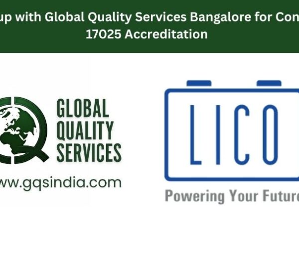 LICO Signs up with Global Quality Services Bangalore for Consulting ISO 17025 Accreditation