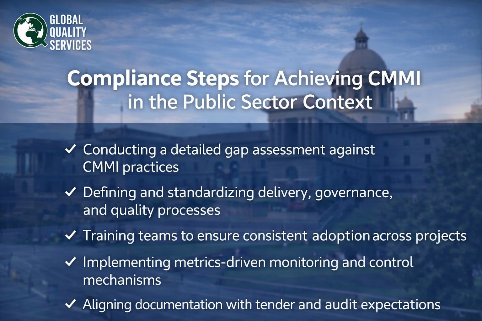 cmmi for government tenders; Compliance Steps for Achieving CMMI in the Public Sector Context 
