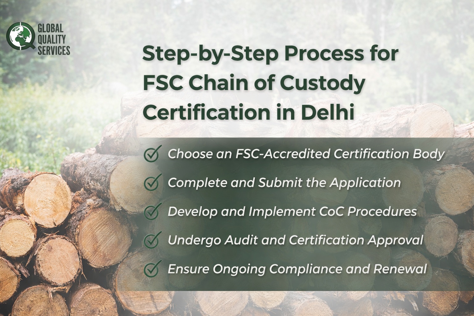 FSC Chain of Custody Certification in Delhi