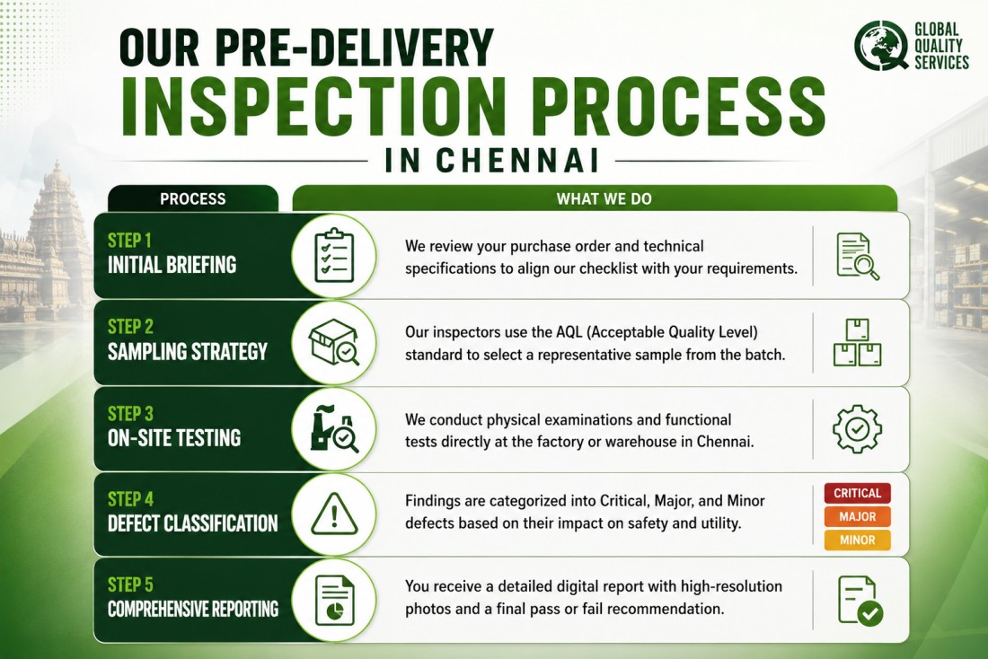 Pre-Delivery Inspection Services of IT, Sportswear, and Machinery In Chennai