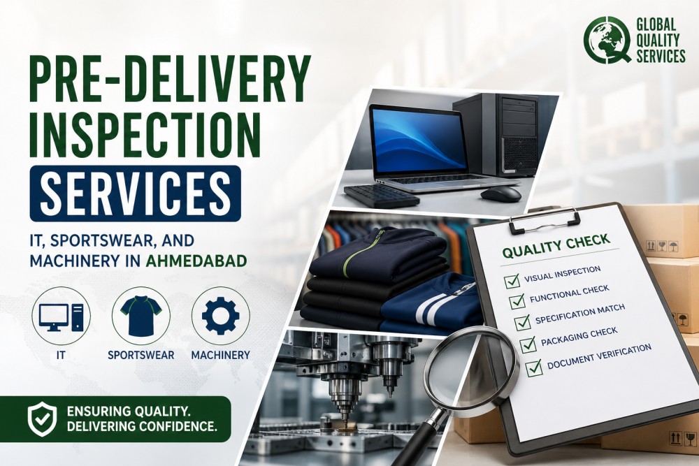 Pre-Delivery Inspection Services of IT, Sportswear, and Machinery In Ahmedabad