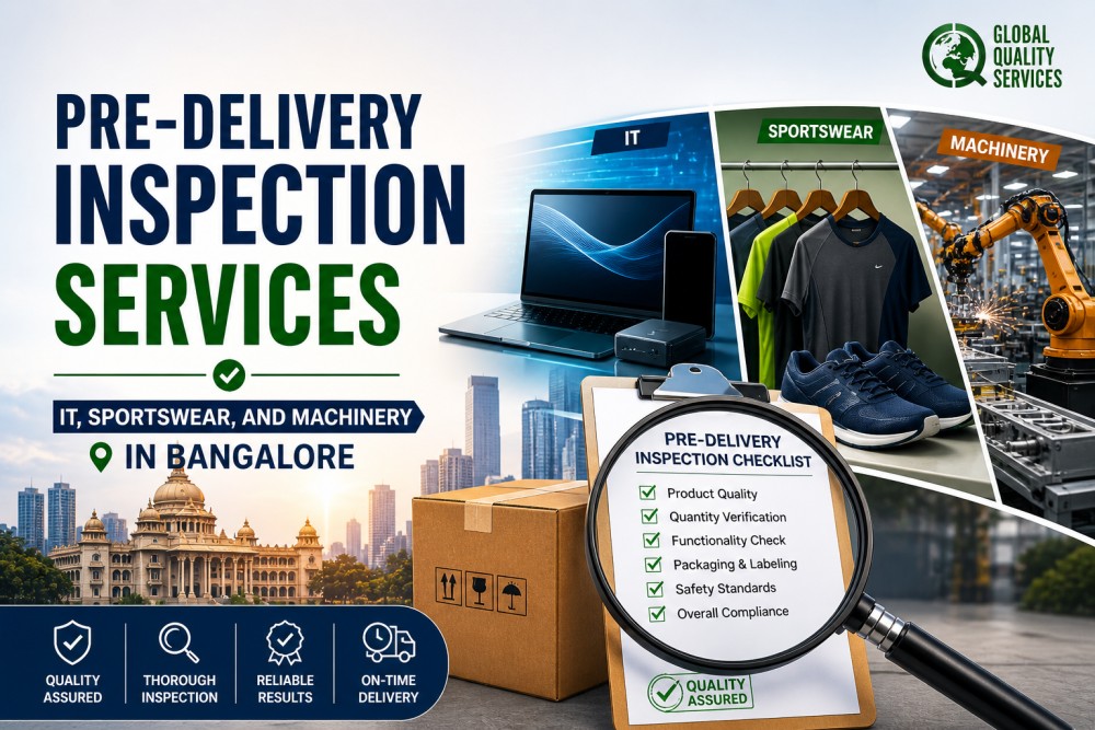 Pre-Delivery Inspection Services of IT, Sportswear, and Machinery In Bangalore