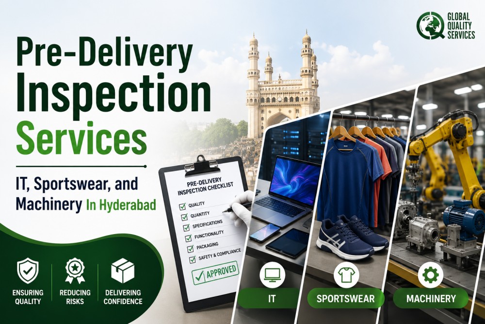 Pre-Delivery Inspection Services of IT, Sportswear, and Machinery In Hyderabad