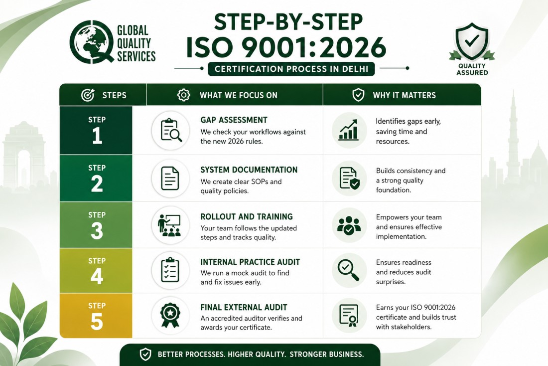 ISO 9001:2026 Certification in Delhi