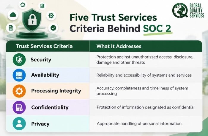 Five Trust Services Criteria Behind SOC 2
